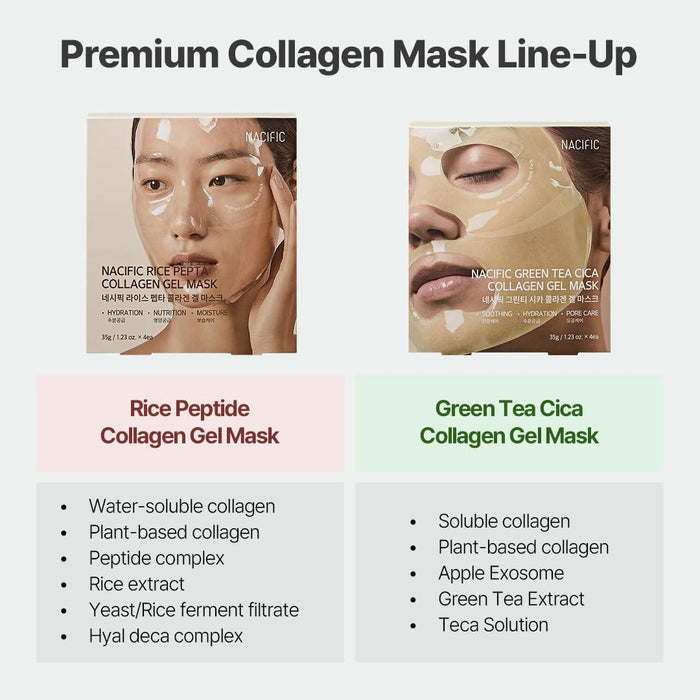 NACIFIC Rice Pepta Collagen Gel Mask 4 pcs