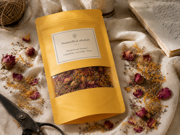 NaturellesLubabah  package ofherbal blend of  skin friendly botanicals.