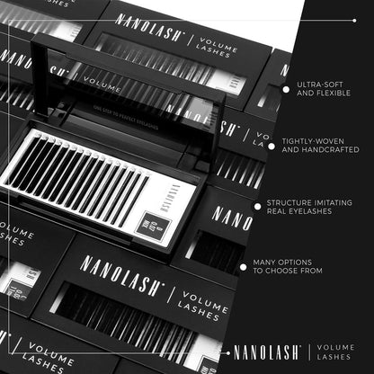 Nanolash Volume Lashes - false lashes for professional eyelash extensions, volume eyelash extensions (0.05 D, 9mm)