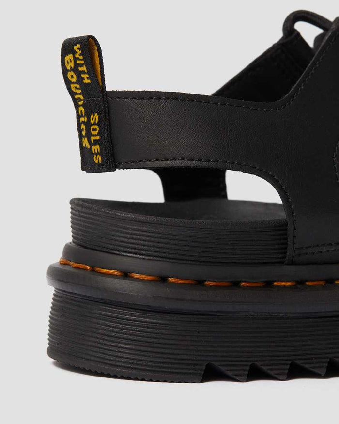 Nartilla Women's Leather Gladiator Sandals Black