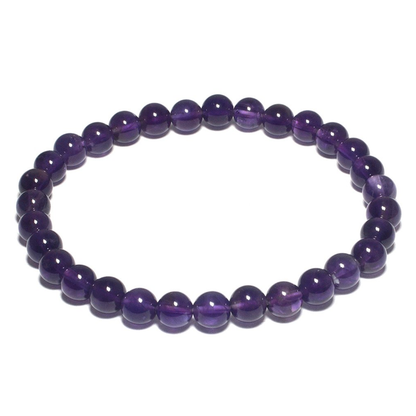 Natural Amethyst Stone Bead Bracelet