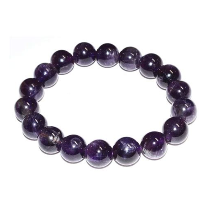 Natural Amethyst Stone Bead Bracelet