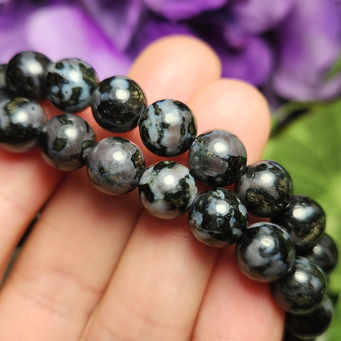 Natural Madagascar  Indigo Gabbro Beads Bracelet