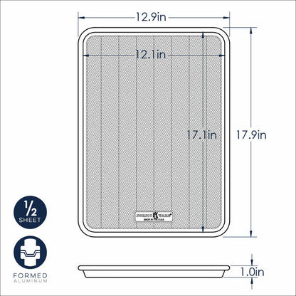 Naturals Prism Textured US Half Sheet Baking Pan 18" x 13"