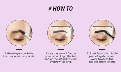 NICKA K Perfectly Arched Brow Stencil Kit - ikatehouse