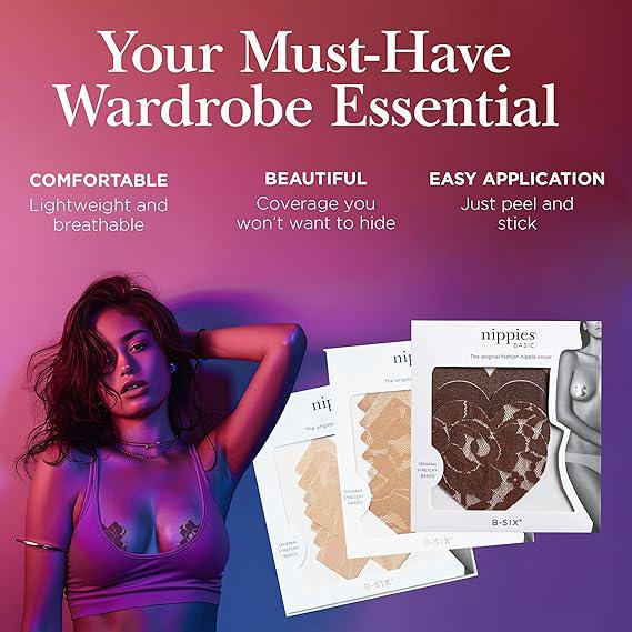 Nippies Size B Caramel Heart Nipple Covers