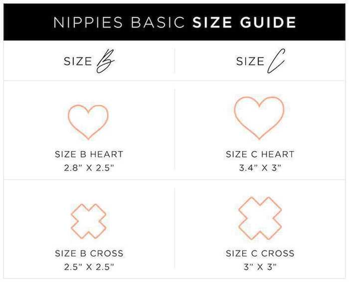 Nippies Size B Caramel Heart Nipple Covers