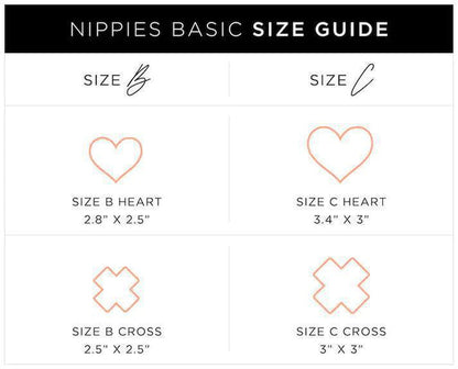 Nippies Size B Caramel Heart Nipple Covers