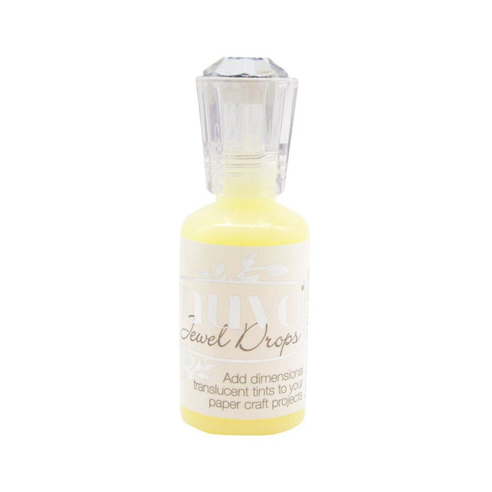 Nuvo-Jewel Drops. Add dimensional translucent tints to your paper craft projects! This package contains 30ml/1oz of jewel drops. Comes in a variety of colors. Each sold separately. Available at Embellish Away located in Bowmanville Ontario Canada. Yellow Iris