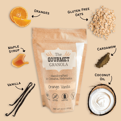 Orange Vanilla Granola | 10 oz | Gluten, Dairy, & Soy Free | The Gourmet Granola