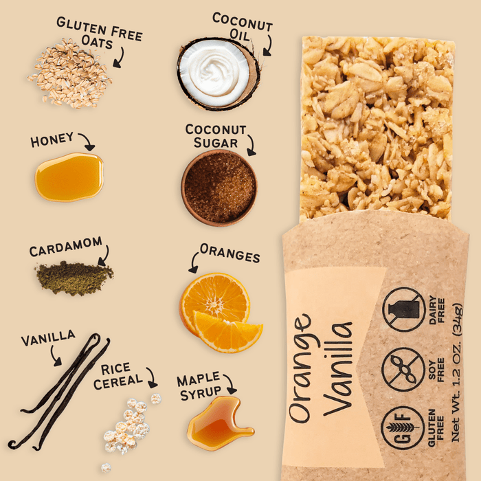 Orange Vanilla Granola Bars | Pack of 6 | Gluten, Dairy, & Soy Free | The Gourmet Granola