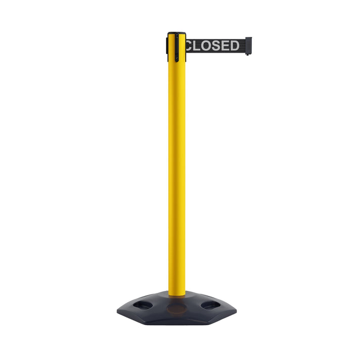 YELLOW / Black with "THIS LINE CLOSED" White Letters