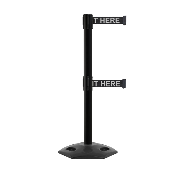 7.5 FT. / Black with "PLEASE WAIT HERE" White Letters