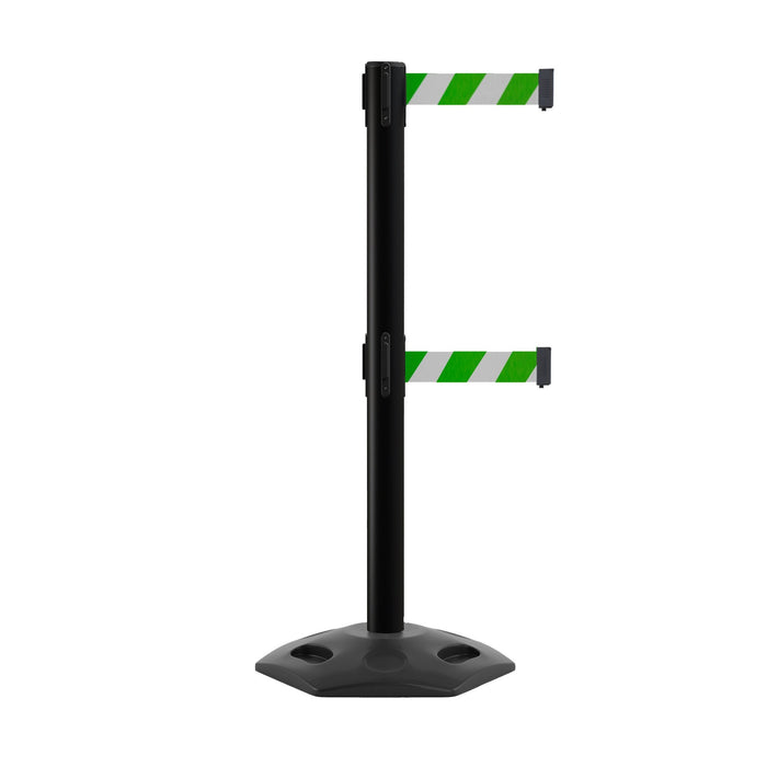 7.5 FT. / Green and White Diagonal