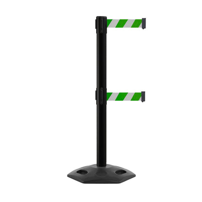 7.5 FT. / Green and White Diagonal