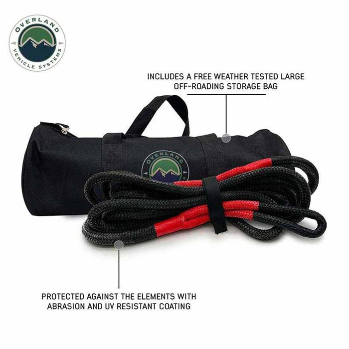 Overland Vehicle Systems Brute Kinetic Recovery Rope w/ Storage Bag