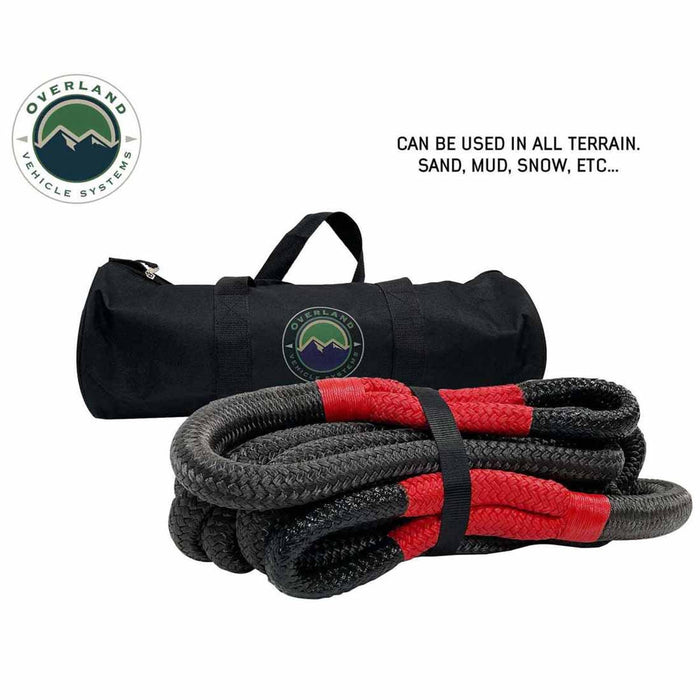 Overland Vehicle Systems Brute Kinetic Recovery Rope w/ Storage Bag