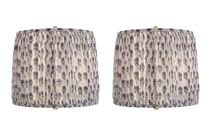 Pair of Floral Lamp Shades