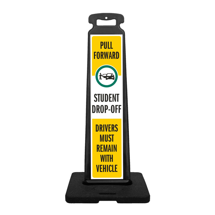PULL FORWARD STUDENT DROP-OFF DRIVERS MUST REMAIN WITH VEHICLE