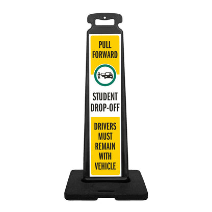 PULL FORWARD STUDENT DROP-OFF DRIVERS MUST REMAIN WITH VEHICLE
