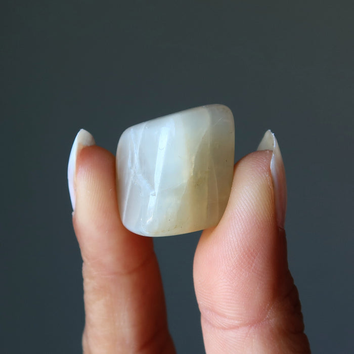 peach moonstone tumbled stone