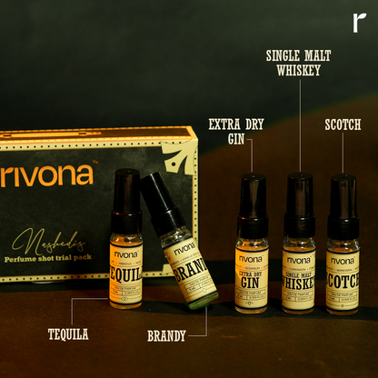 Perfume Shot Trial Pack by Rivona (Set of 5 perfumes)