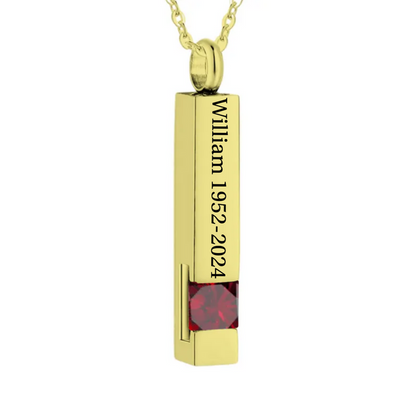 Personalized Birthstone Memorial Urn Necklace