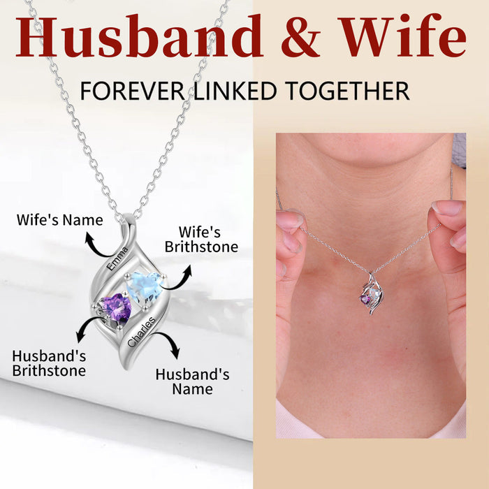 Personalized Our Love Promise Birthstone Necklace