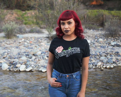Pink Thorns Tee - Model is wearing a size small tee.