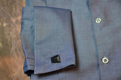 Pinpoint Oxford Blue Men's Tuxedo Shirt