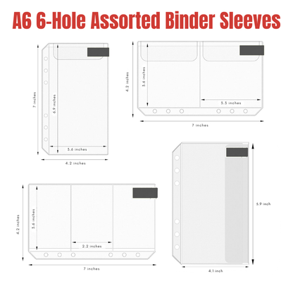 A6 Assorted Binder Sleeves