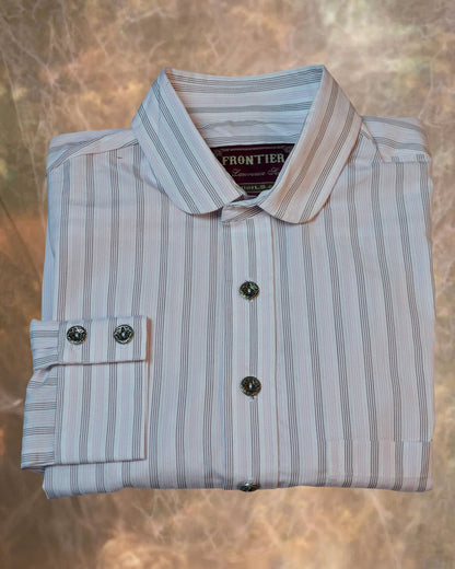 Plum and Lavender Pencil Stripe Men's Dakota Shirt