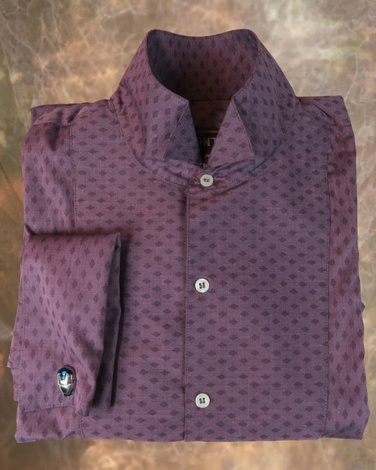 Plum Diamond Men's Tuxedo Shirt