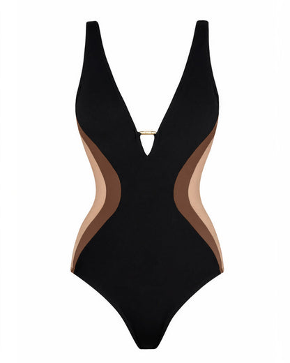 Outline image of Plungey Triangle - Contour Black/Cocoa/Tawny front