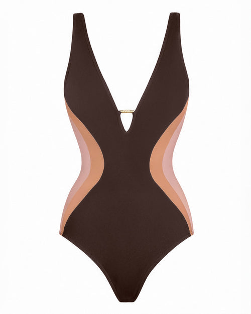 Outline image of Plungey Triangle - Contour Espresso/Tawny/Rose