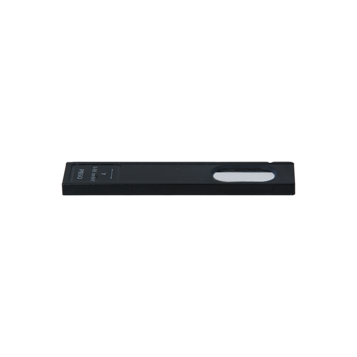 Polarizing Microscope Analyzer Slider, 1/4 Wavelength Retardation Plate for Geology, Quartz, SKU PL03026143, three quarter front view