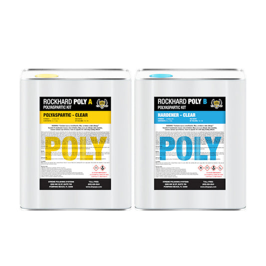 Rockhard Poly Part A & Part B | Xtreme Polshing Systems. polyaspartic floor coating, polyaspartic garage floor coating, and polyaspartic floor coating kit.