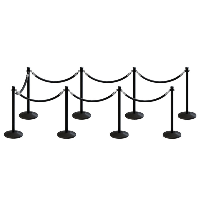 BLACK / BLACK ROPE / 8 Posts / 7 Ropes