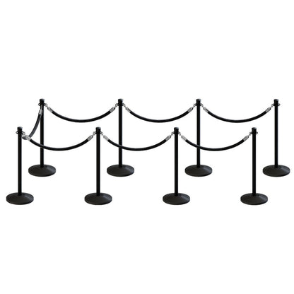 BLACK / BLACK ROPE / 8 Posts / 7 Ropes