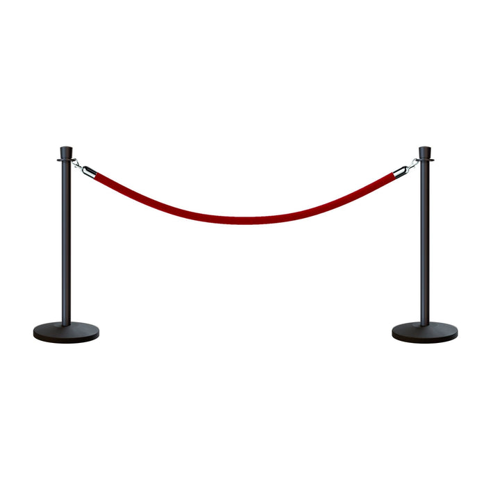 BLACK / RED ROPE / 2 Posts / 1 Rope