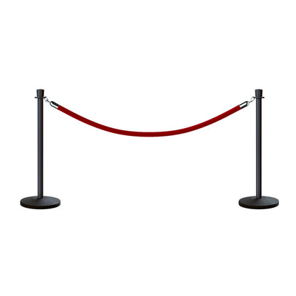 BLACK / RED ROPE / 2 Posts / 1 Rope