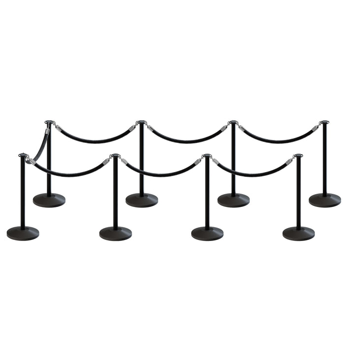 BLACK / BLACK ROPE / 8 Posts / 7 Ropes