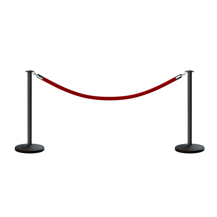 BLACK / RED ROPE / 2 Posts / 1 Rope