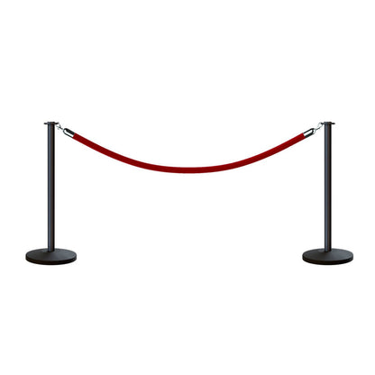 BLACK / RED ROPE / 2 Posts / 1 Rope