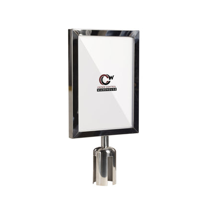 8.5X11 POLISHED STAINLESS STEEL FRAME / VERTICAL