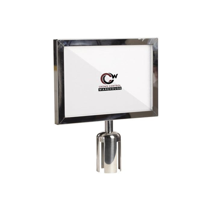 8.5X11 POLISHED STAINLESS STEEL FRAME / HORIZONTAL