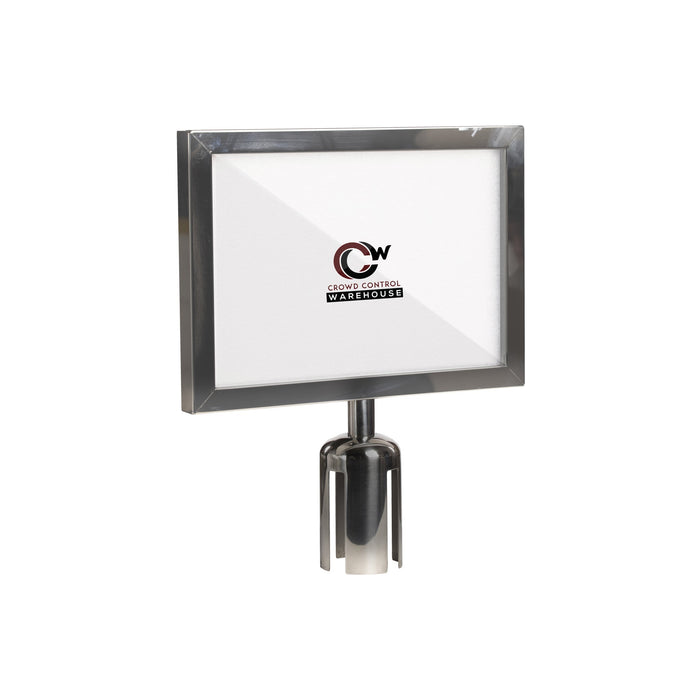 8.5X11 SATIN STAINLESS STEEL FRAME / HORIZONTAL