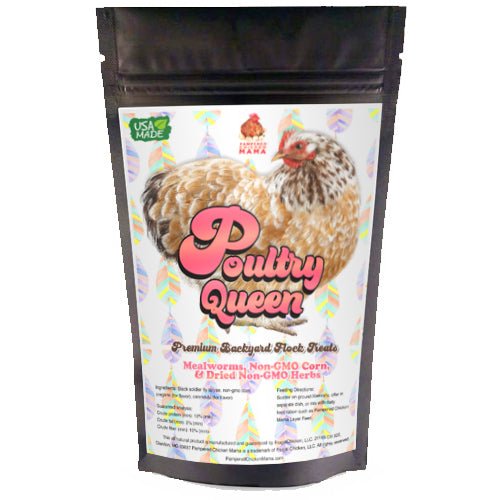 Poultry Queen Mealworm, Premium Corn, Flax Seeds, & Herb Treat For Pet Chickens