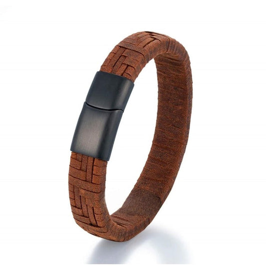 Premium Braided Genuine leather Bracelet with Stainless Steel Clasp