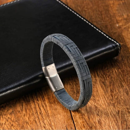 Premium Braided Genuine leather Bracelet with Stainless Steel Clasp